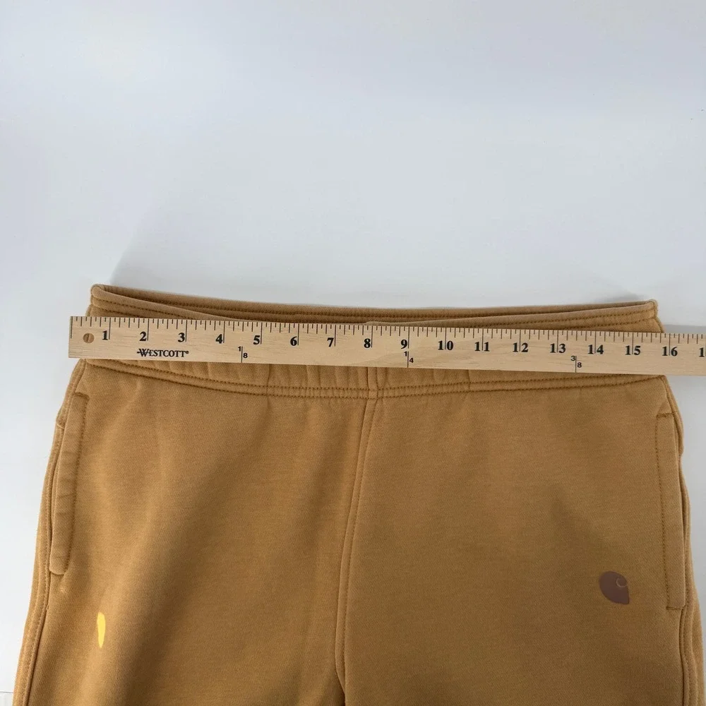 Carhartt Sweatpants Mens Medium Brown Relaxed Fit Fleece Joggers Zipper Pocket